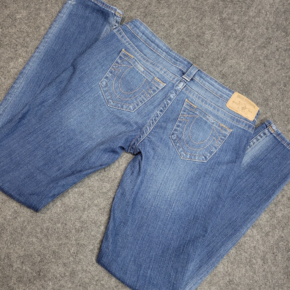True Religion Jeans Womens 30 Blue Denim Stretch Streetwear Skinny Fossil Silk